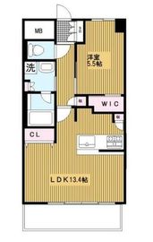 フロール横浜三ツ沢 2階 間取り図