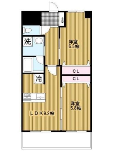 フロール横浜三ツ沢 1階 間取り図