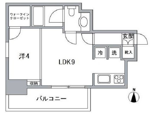 アルファニッシュ白金高輪 9階 間取り図