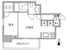 アルファニッシュ白金高輪 9階 間取り図