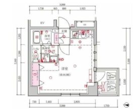 ベルシード新大橋 8階 間取り図