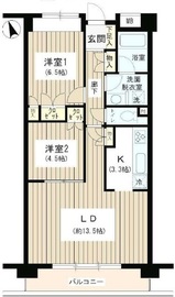 ラヴィーン等々力 107 間取り図