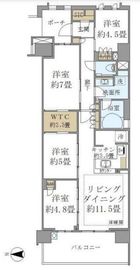 ブリリアシティ横浜磯子 3階 間取り図