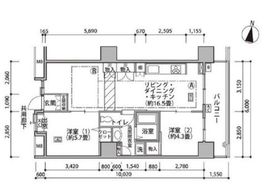 東雲キャナルコートCODAN 18-422 間取り図