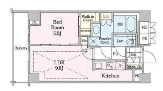 MAISON SENZOKUIKE 306 間取り図