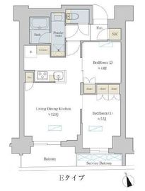ブリリアイスト町屋 1103 間取り図