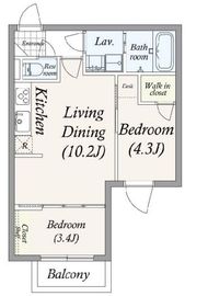 PASEO三軒茶屋Ⅱ (パセオ三軒茶屋Ⅱ) 206 間取り図