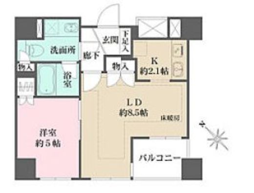 グランスイート代々木 3階 間取り図