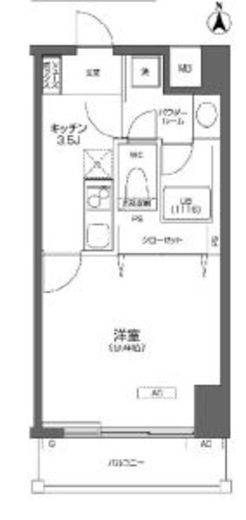 プライムアーバン千住 1403 間取り図