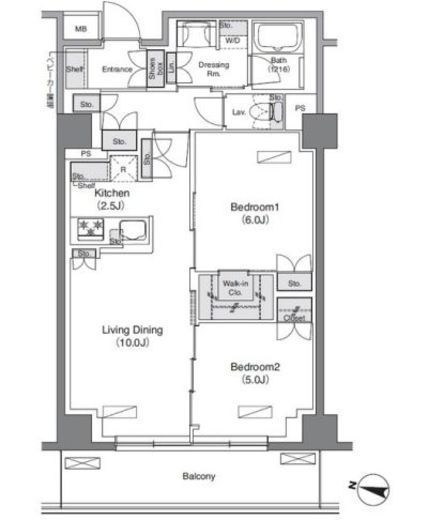 ソライエアイル練馬北町 308 間取り図