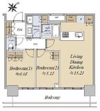 ブリリアタワー浜離宮 21階 間取り図