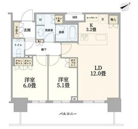 ブリリアタワー浜離宮 21階 間取り図