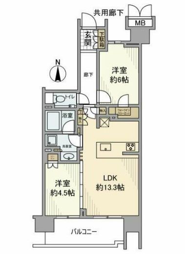 パークナード経堂 1階 間取り図