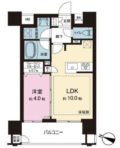 レ・ジェイド板橋本町 704 間取り図