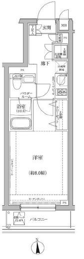 パティーナ蒲田デュオ 2階 間取り図