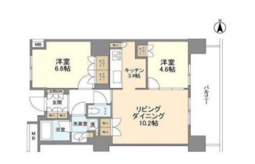 豊洲シエルタワー 20階 間取り図