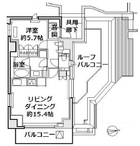 ザ・パークハウス代官山レジデンス 5階 間取り図