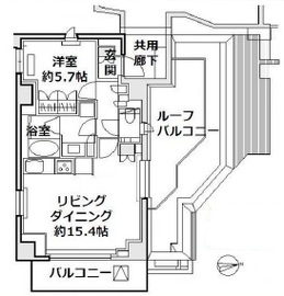 ザ・パークハウス代官山レジデンス 5階 間取り図