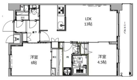 S-RESIDENCE王子Nord (エスレジデンス王子ノール) 602 間取り図