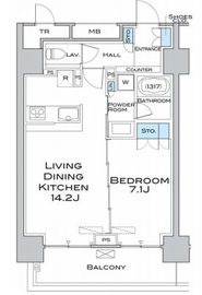 MFPRコート武蔵小山 1301 間取り図