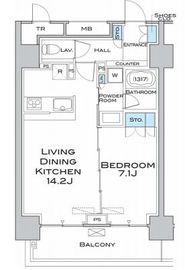 MFPRコート武蔵小山 1401 間取り図