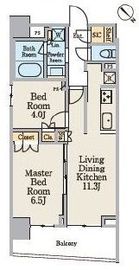 クレストコート日本橋浜町 301 間取り図