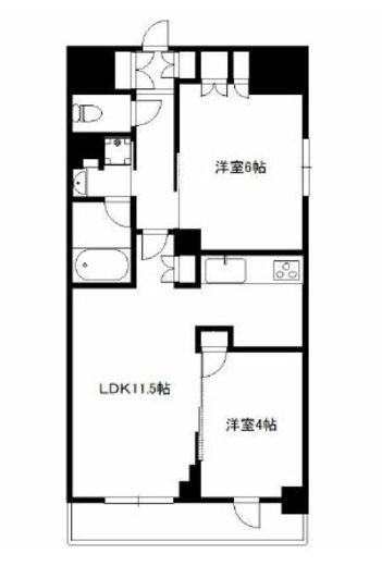クレストコート日本橋浜町 603 間取り図