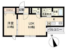 LiveFlat戸越 (ライブフラット戸越) 202 間取り図