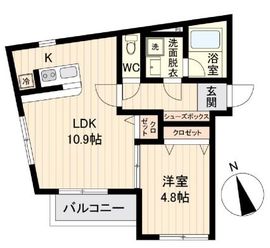 LiveFlat戸越 (ライブフラット戸越) 401 間取り図