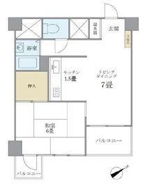 グランドメゾン田町 6階 間取り図