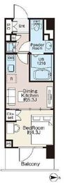 ライオンズフォーシア蔵前オアシス 604 間取り図