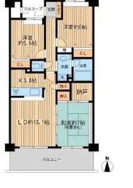 アソシエール中野弐番館 102 間取り図