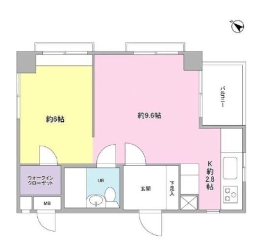 キャッスル北沢代々木上原 1階 間取り図
