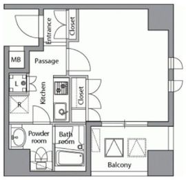 レジディア横濱関内 613 間取り図