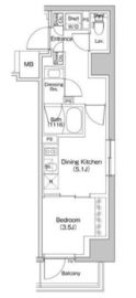 ザ・パークハビオ川口 206 間取り図