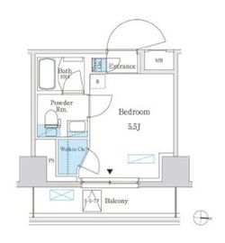 パークアクシス錦糸町スタイルズ 513 間取り図