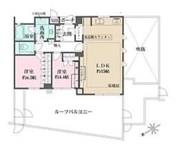 神楽坂トワイシアパークサイドレジデンス 5階 間取り図