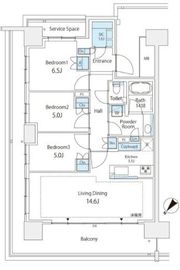 HARUMI FLAG SUN VILLAGE (晴海フラッグ サンヴィレッジ) 14階 間取り図