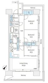 HARUMI FLAG PARK VILLAGE (晴海フラッグ パークヴィレッジ) 12階 間取り図