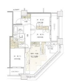 プラウドタワー千代田富士見 6階 間取り図