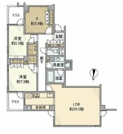 レグナス市ヶ谷払方町 1階 間取り図