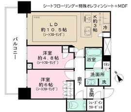 ブリリアタワー浜離宮 23階 間取り図