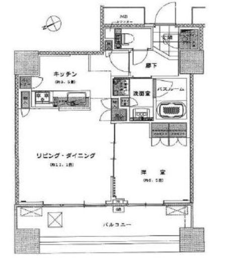 ザ・スカイクルーズタワー 18階 間取り図