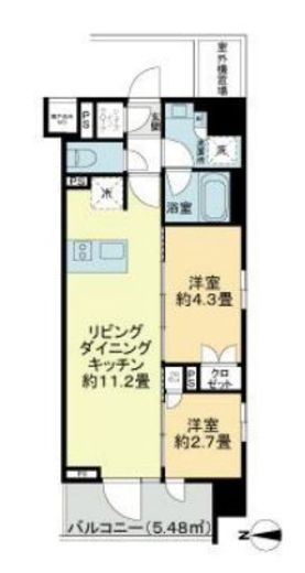 ライオンズ東京菊川ミレス 7階 間取り図