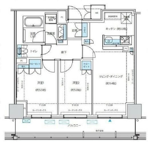 リージア海老名ビナフロント 1116 間取り図
