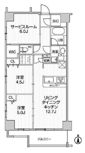 Weave Place KunitachiⅠ (ウィーヴプレイス国立Ⅰ) 301 間取り図