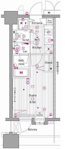 グランド・ガーラ横濱元町 5階 間取り図