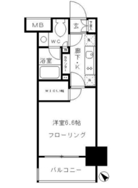 パークリュクス東麻布mono 6階 間取り図