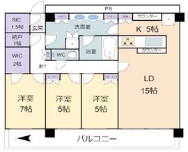 パークタワー品川ベイワード 17階 間取り図