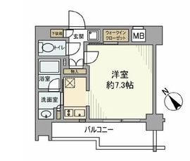 ジェノヴィア水天宮前スカイガーデン 4階 間取り図